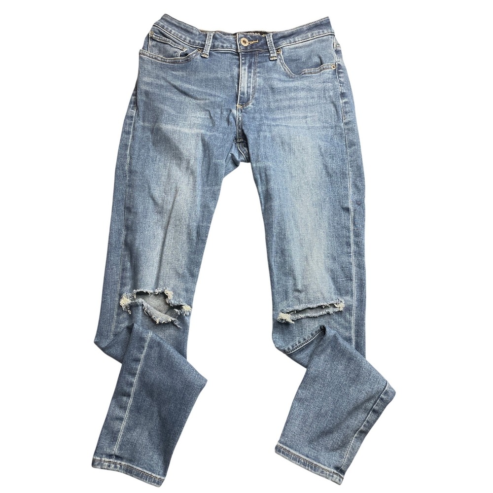 Lucky Brand Jeans Womens 8/29 Blue Sasha Super Skinny Distressed Low Rise Denim